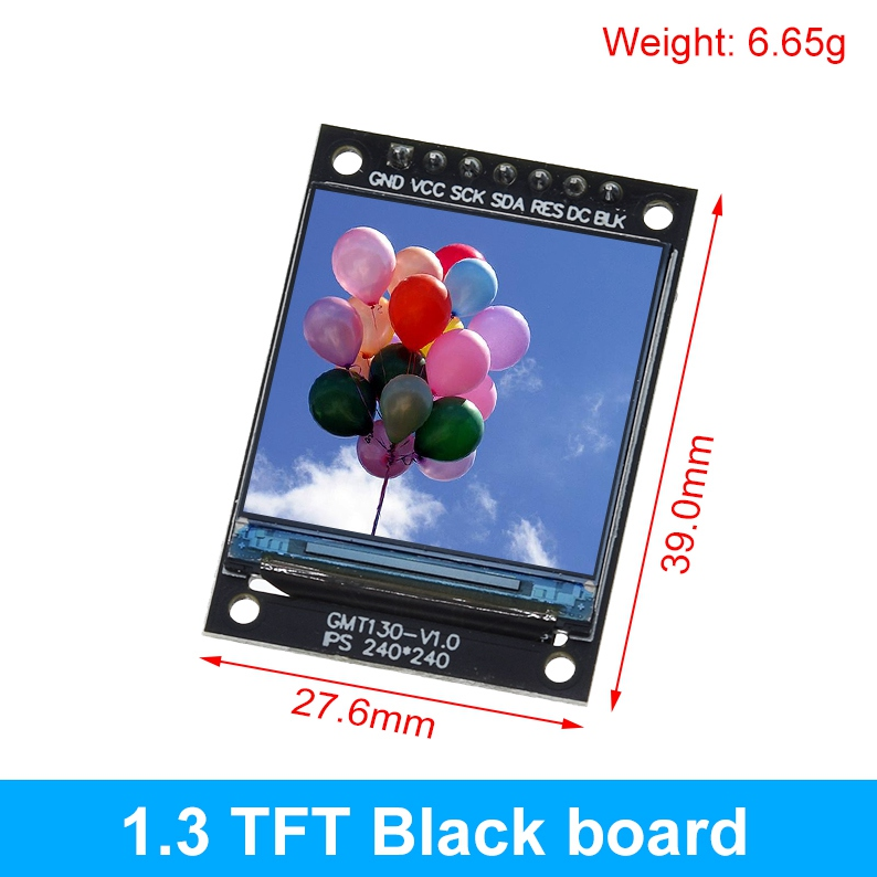 1.3 Inch IPS LCD Display Module 240x240 RGB 65K Color SPI ST7789