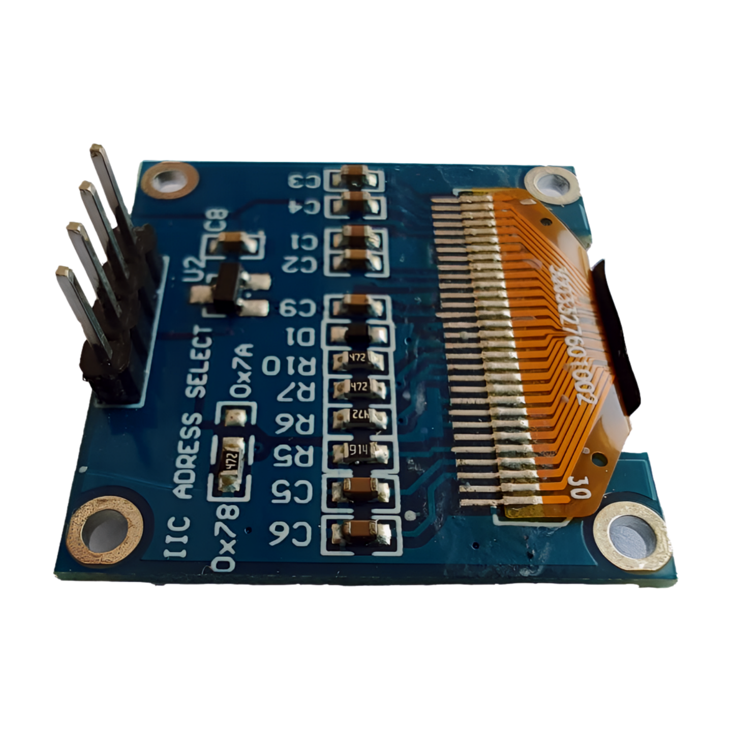 0.96 inch 128×64 I2C 4Pin OLED Display Module (White)