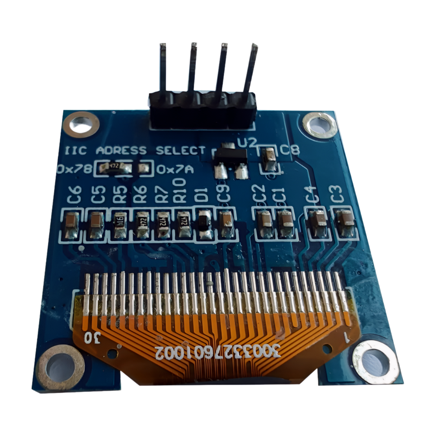 0.96 inch 128×64 I2C 4Pin OLED Display Module (White)