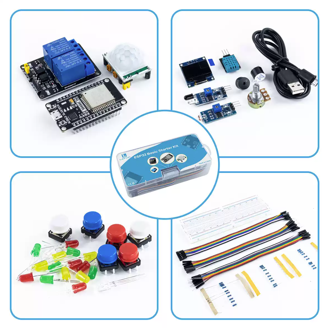 ESP32 Starter Kit – Complete IoT Development Bundle with ESP-32S WiFi/Bluetooth Board