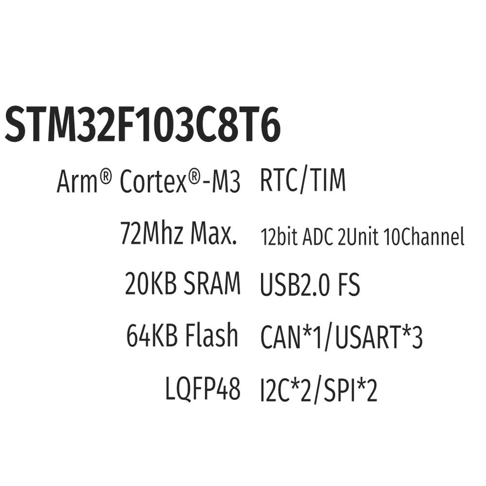 WeAct Studio BluePill Plus (STM32F103C8T6) Dev Board with Type-C Port (Original Chip)