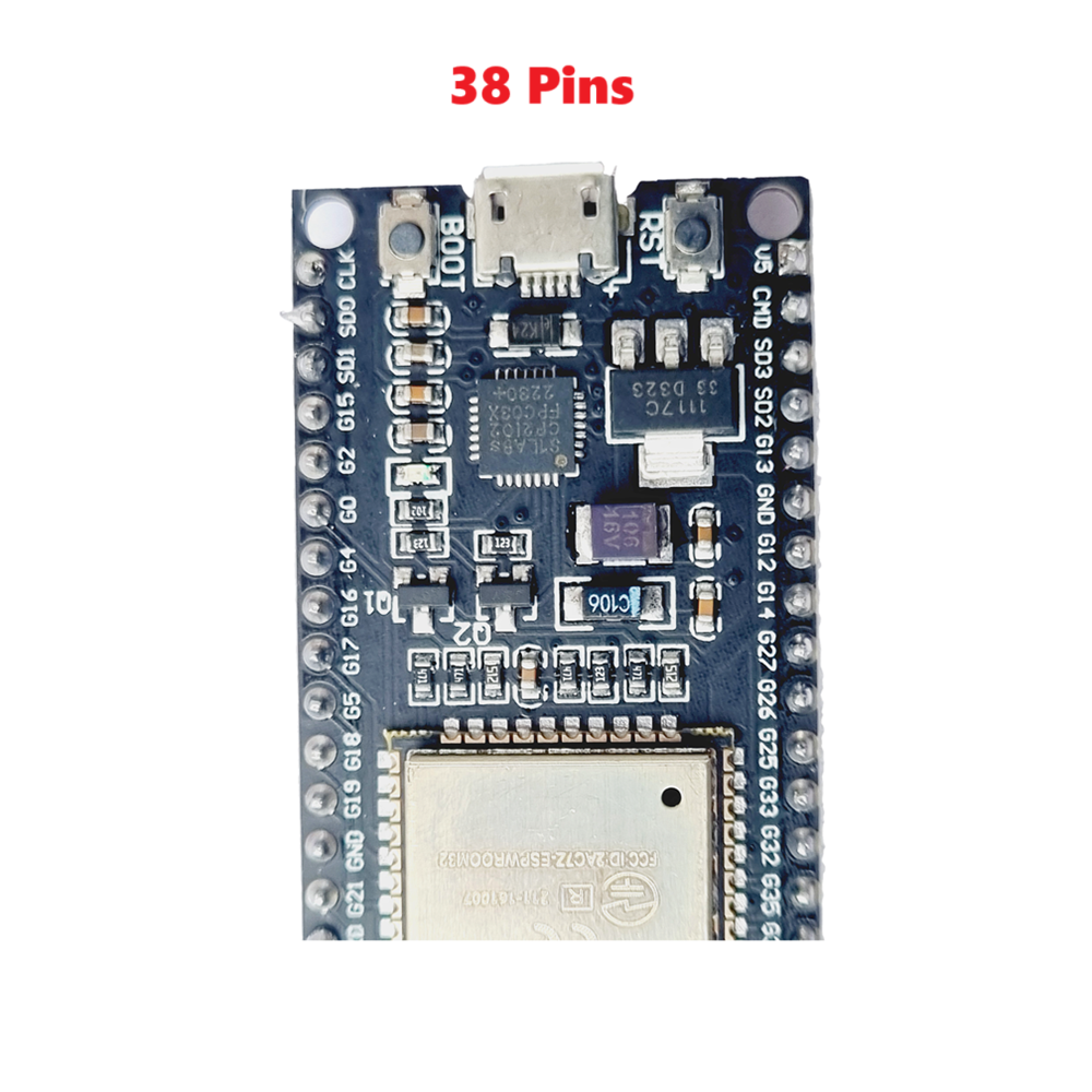 ESP32 Wroom WIFI+Bluetooth Development Board Dual Core CPU CP2102 (38 Pins)