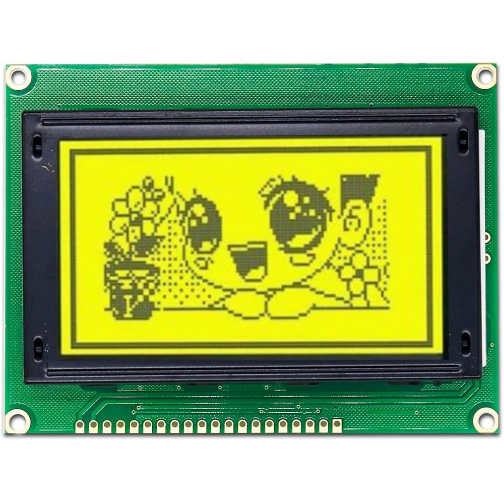 128x64 Yellow/Green Graphic LCD display module (JHD12864E)
