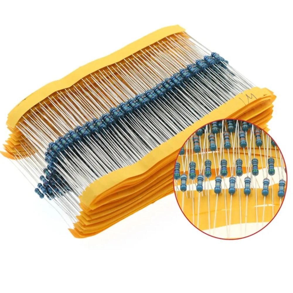 64 resistance values 1/4W 1% 1280PCS 1ohm-10Mohm Metal film resistor Resistors Assortment kit