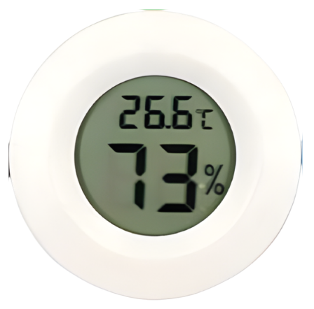 Mini Round LCD Thermometer Hygrometer — Indoor Outdoor Temperature Humidity Monitor