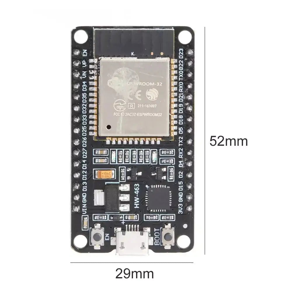ESP32 Wroom (ESP-WROOM-32) WIFI+Bluetooth Development Board Dual Core CPU CP2102 (30 Pins)