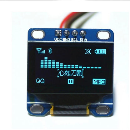 5 Stuks OLED I2C Display – 0,96 Inch, 128x64 Pixels, 3,3-5V, Voor Arduino, STM32, 51 MCU – Wit/Geel & Blauw