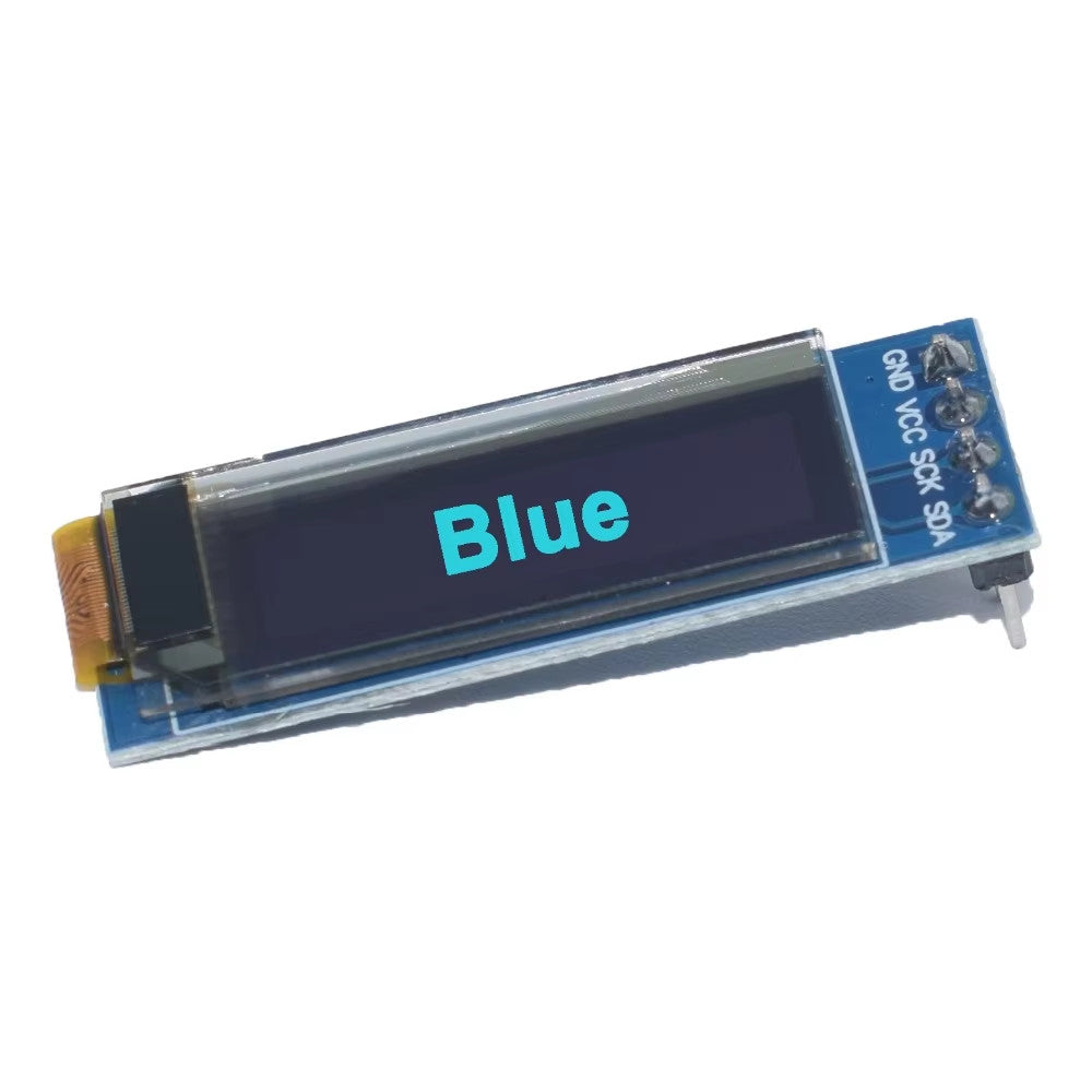 Soldered Blue 0.91 inch 128×32 OLED Display Module (Blue soldered) – ControllersTech®