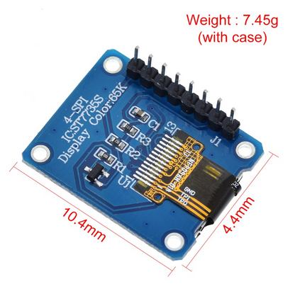 0.96 Inch IPS LCD Display Module 80x160 RGB 65K Color SPI ST7735S
