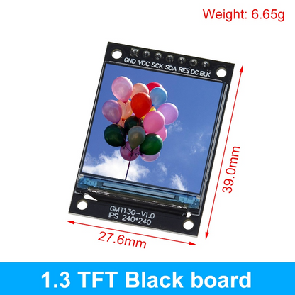 1.3 Inch IPS LCD Display Module 240x240 RGB 65K Color SPI ST7789