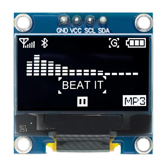 0.96 inch 128×64 I2C 4Pin OLED Display Module (White)
