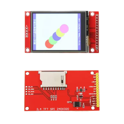 2.4-Inch TFT LCD Display Module with ILI9341 Driver and XPT2046 Touchscreen – 240×320, SPI, 3.3V–5V