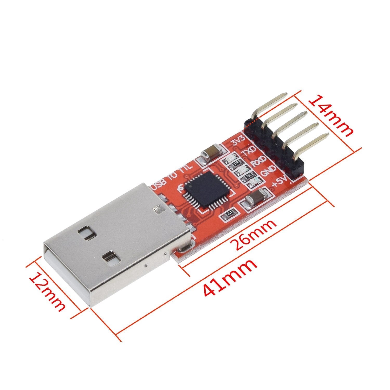 Usb Serial Module CP2102 5Pin USB to TTL UART Serial Converter Module – ControllersTech®