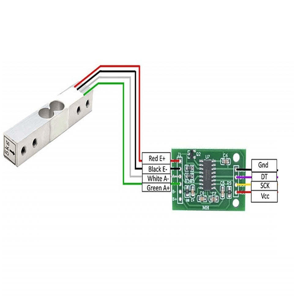 Sensor Load Way Weighing Load Cell Sensor 5kg with connecting Wires – ControllersTech®