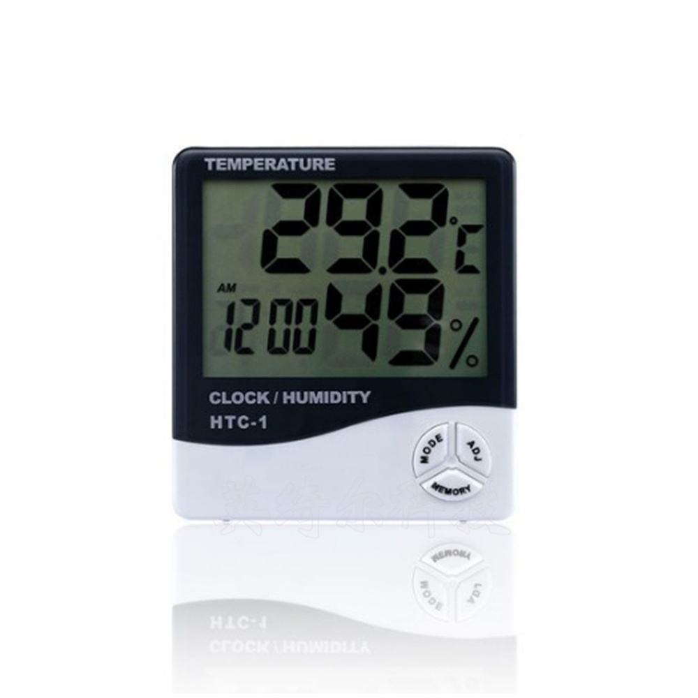 HTC-1 LCD Digital Thermometer Hygrometer Clock | Temperature & Humidity Monitor