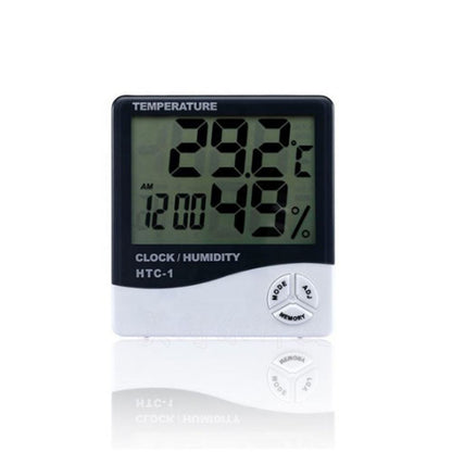 HTC-1 LCD Digital Thermometer Hygrometer Clock | Temperature & Humidity Monitor