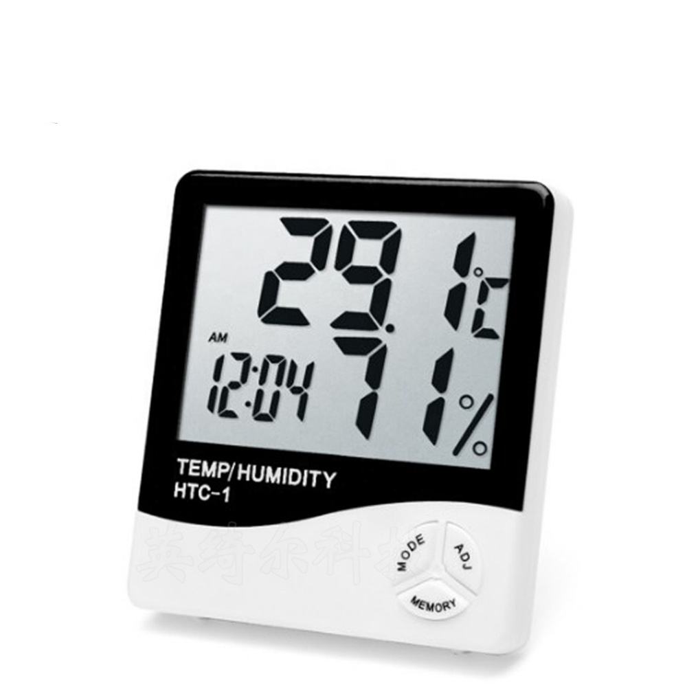 HTC-1 LCD Digital Thermometer Hygrometer Clock | Temperature & Humidity Monitor