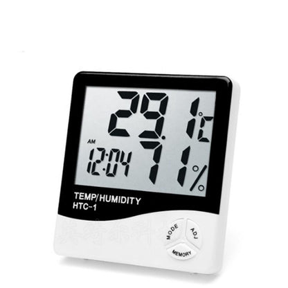 HTC-1 LCD Digital Thermometer Hygrometer Clock | Temperature & Humidity Monitor