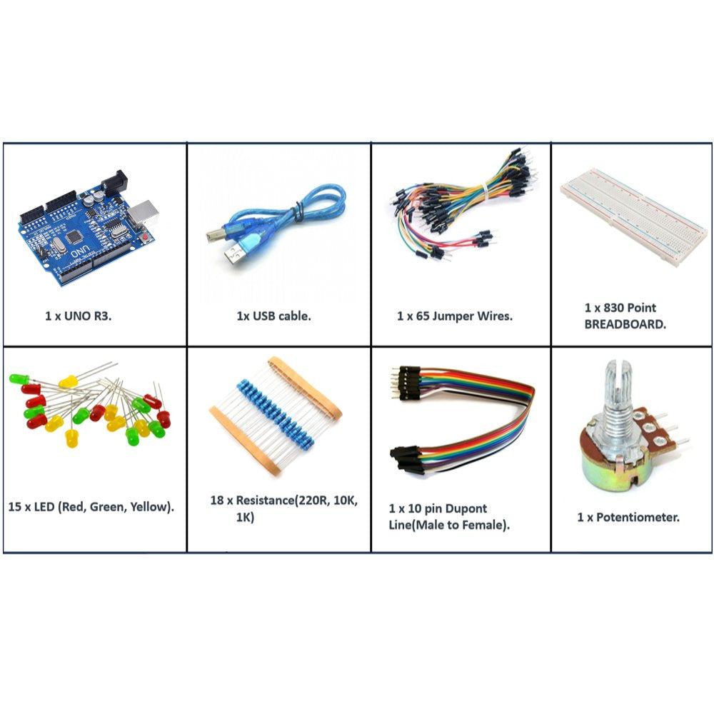 UNO R3 Starter Kit (34 Items) – ControllersTech®