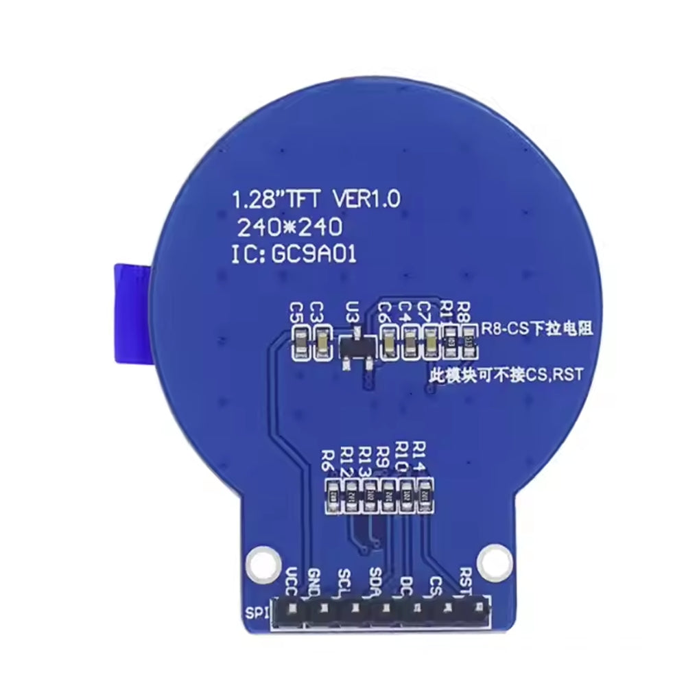 Round Modual 1.28 Inch GC9A01 Round TFT LCD Display Module – ControllersTech®