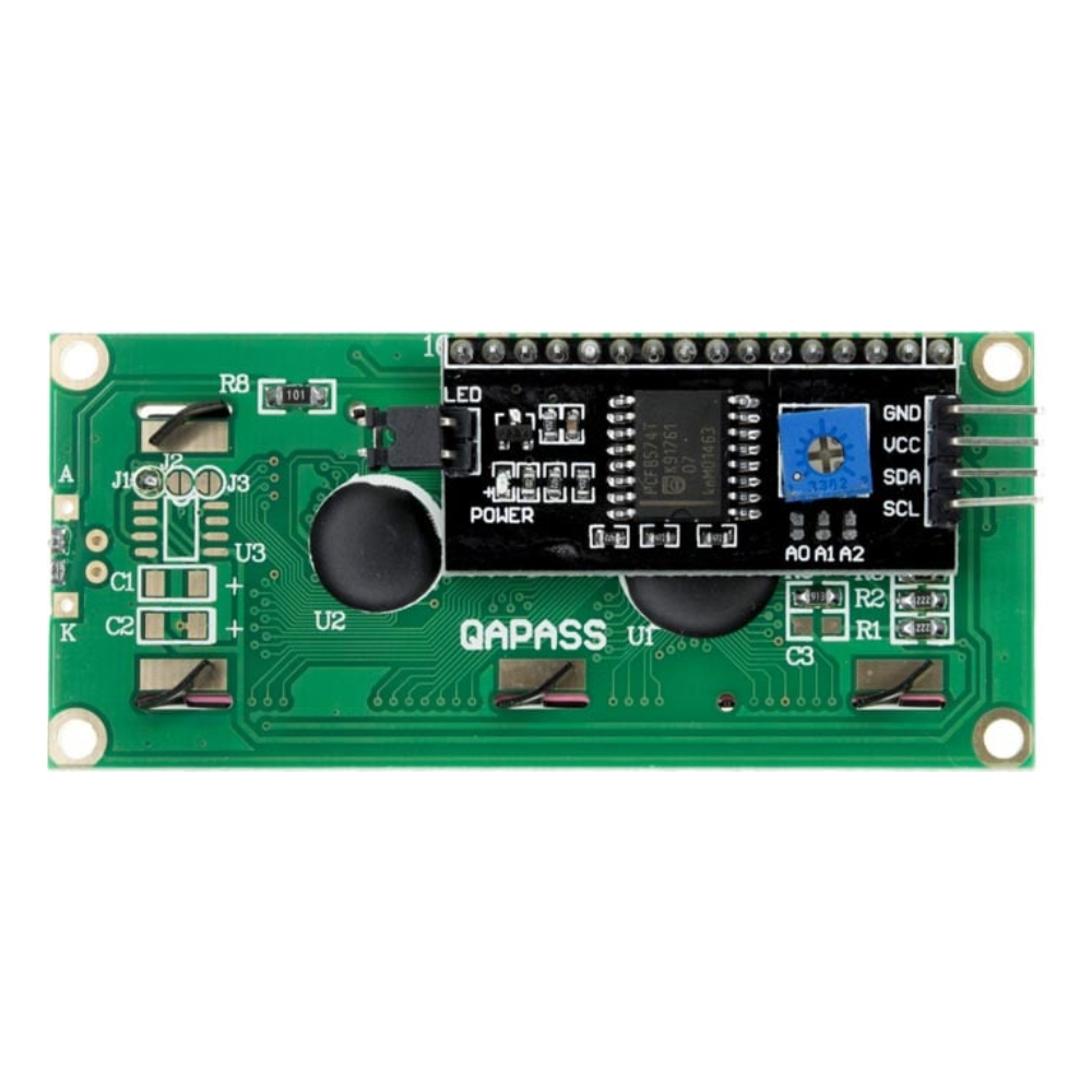 lcd1602-i2c-lcd-display-module-16x2-karakter-lcd-pcf-85... LCD 16x2 display with attached PCF8574 (I2C Module) – ControllersTech®