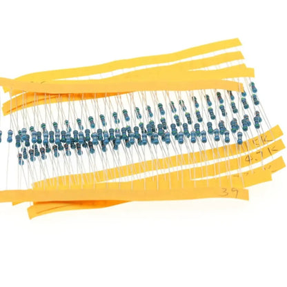 64 resistance values 1/4W 1% 1280PCS 1ohm-10Mohm Metal film resistor Resistors Assortment kit