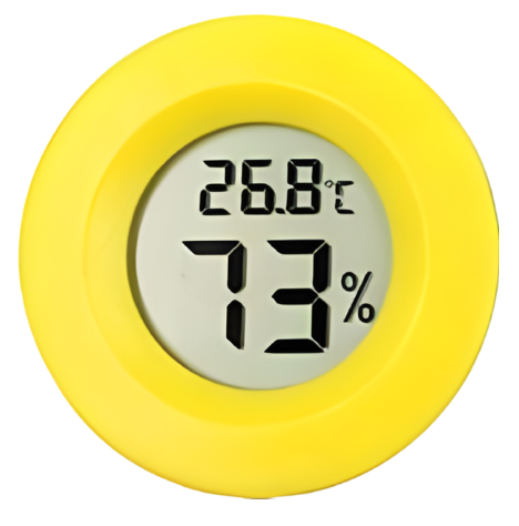 Mini Round LCD Thermometer Hygrometer — Indoor Outdoor Temperature Humidity Monitor